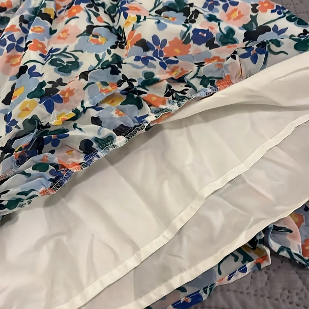 Janie and Jack White Blue Pink Ruffled Tiered Sundress - Picture 6 of 6
